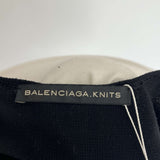 Balenciaga Knits £1500 Black Bust Detail Midi Dress XS