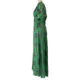 Ba&Sh Brand New £400 Green & Silver Shelby Maxi Dress S