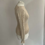 See By Chloe Cream Ruffle Hem Sweater XS