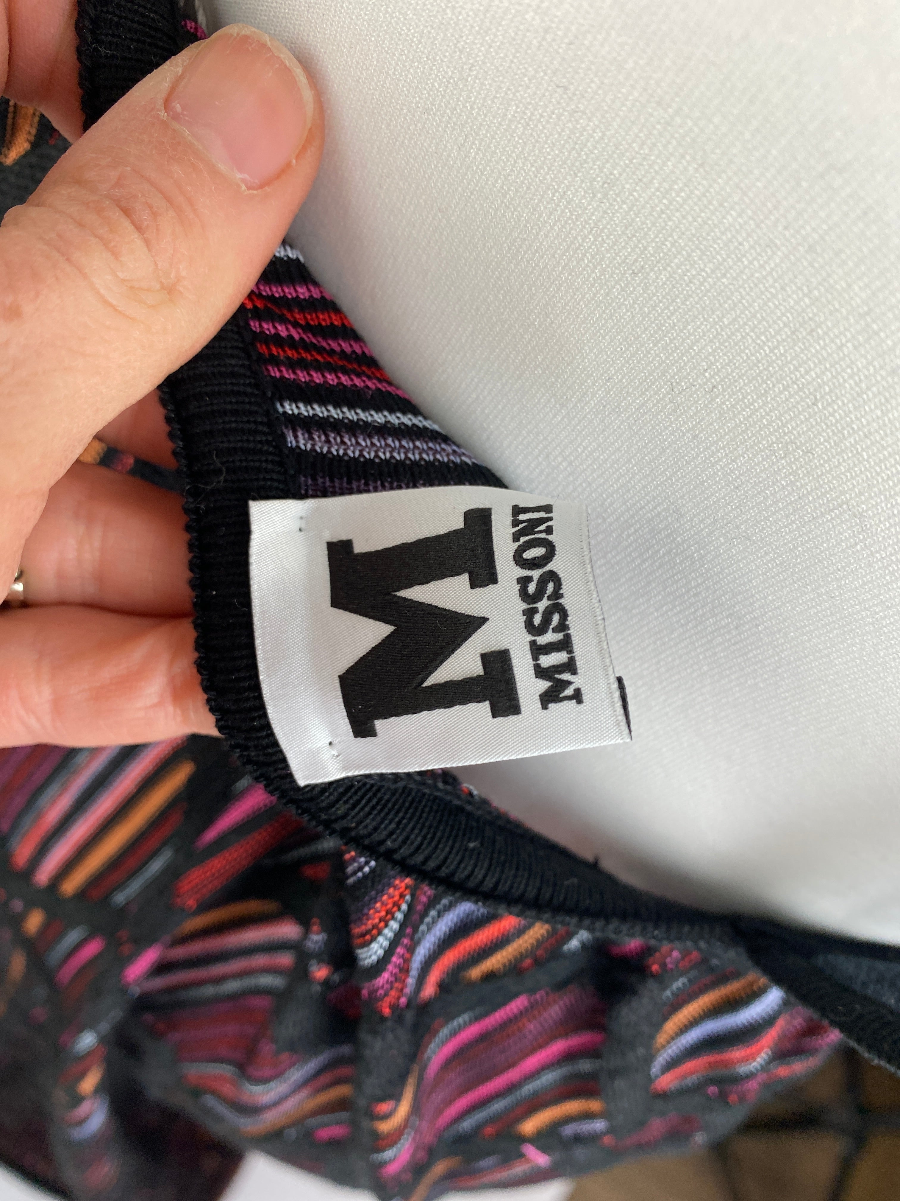 M Missoni New Black Stripe Knit  Maxi Dress S