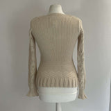 See By Chloe Cream Ruffle Hem Sweater XS