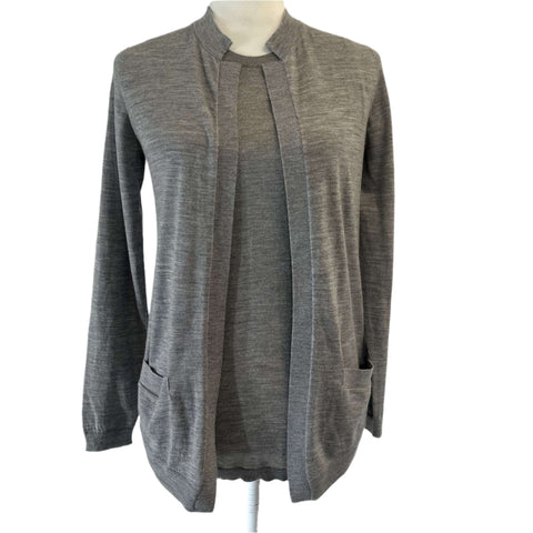 Falconeri Mid Grey Sparkle Knit Twinset S