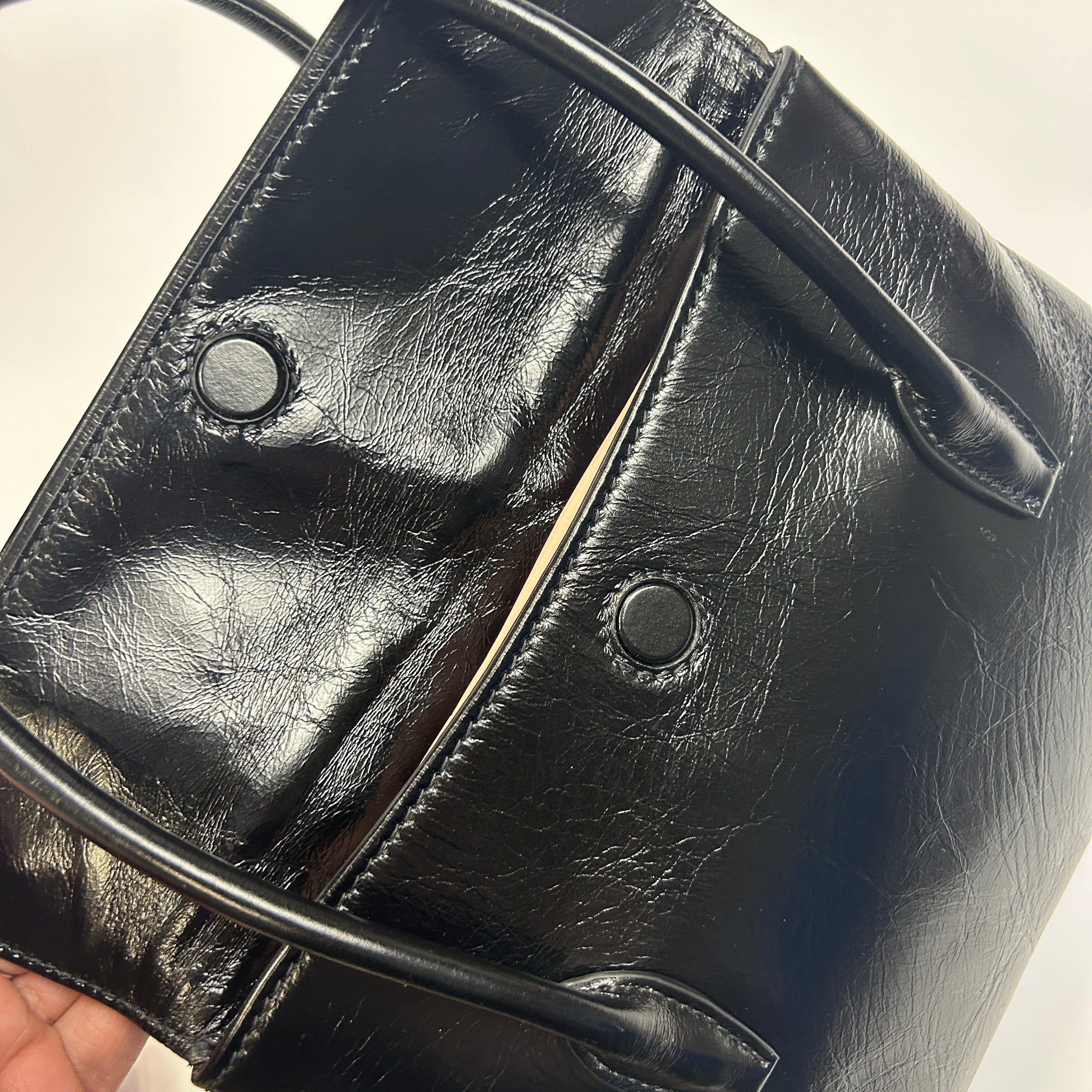 Miu Miu New £2750 Black Solitaire Leather Tote Bag