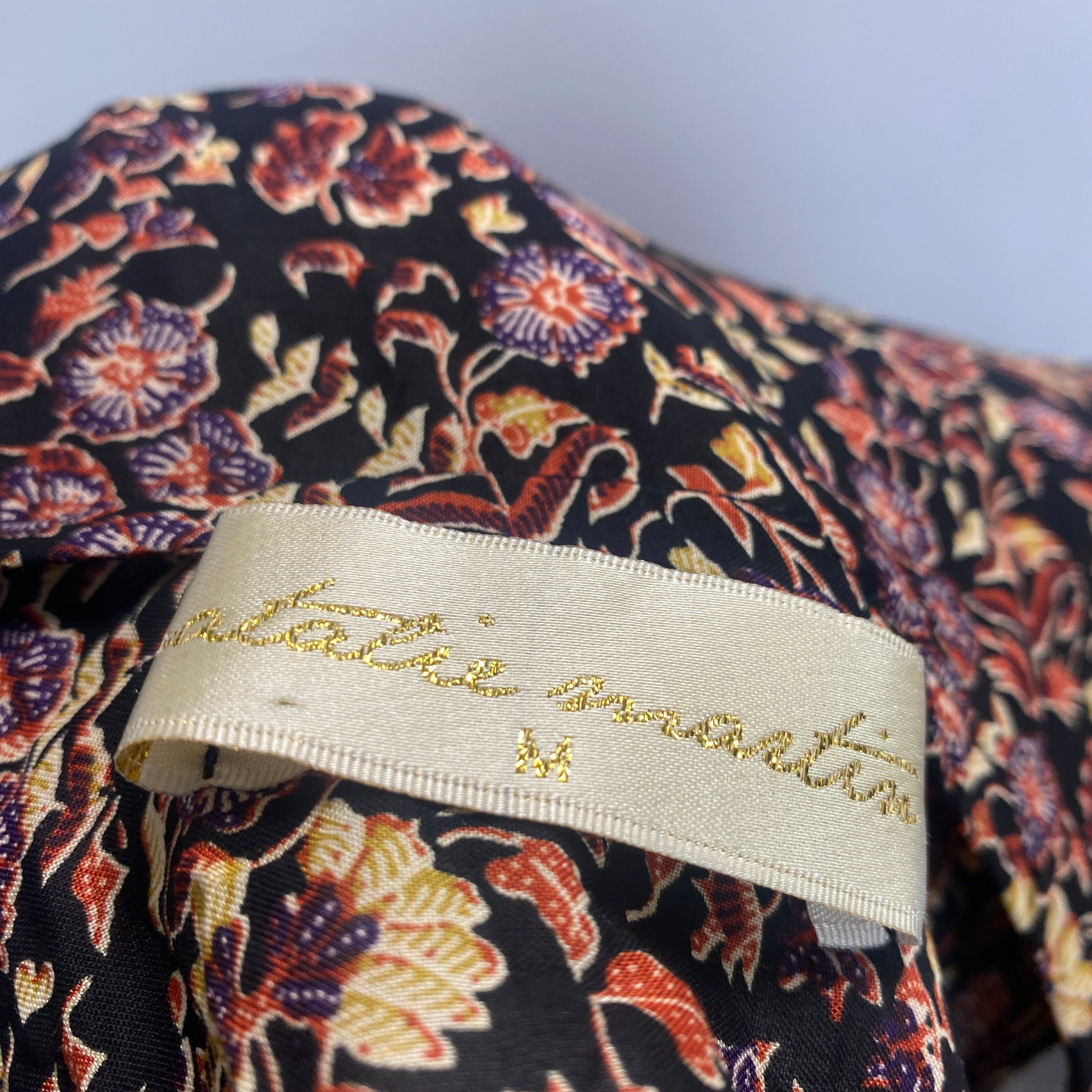 Natalie Martin Black Floral Wrap Maxi Dress M