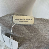 Dries Van Noten Silver Fine Knit Short Sleeve Sweater XS