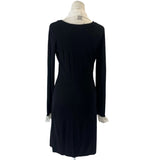 Alice by Temperely Brand New Black Knit & Ivory Chiffon Dress L