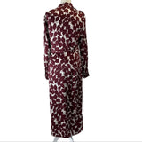 Gabriela Hearst £1700 Berry & Ivory Print Silk Twill Maxi Dress M