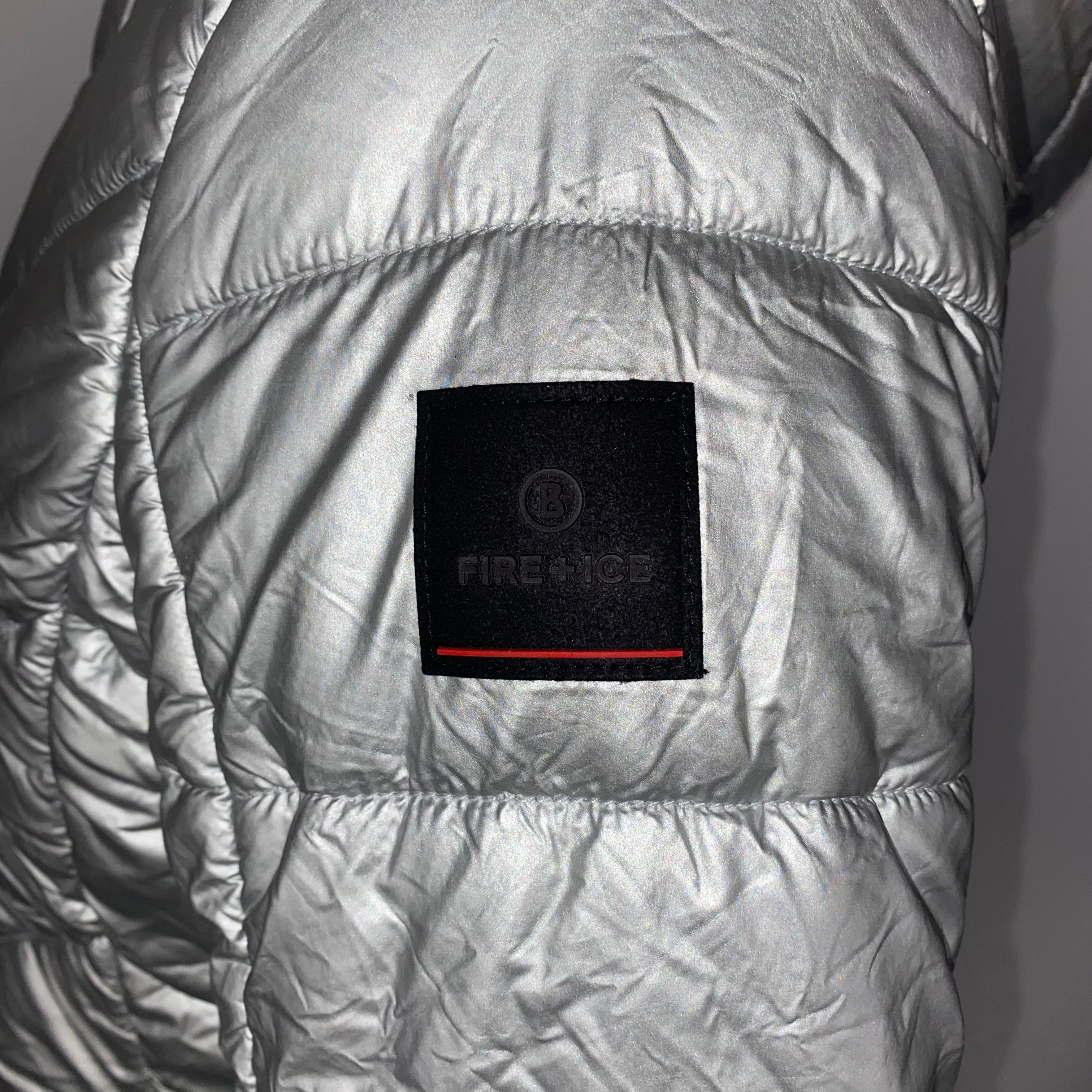 Bogner Silver Metallic Ski Jacket S