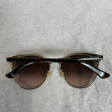 Gucci Brown Gold & Tortoiseshell Vintage Style Sunglasses