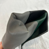 Celine Grey & Black Colourblock Leather Clutch Bag