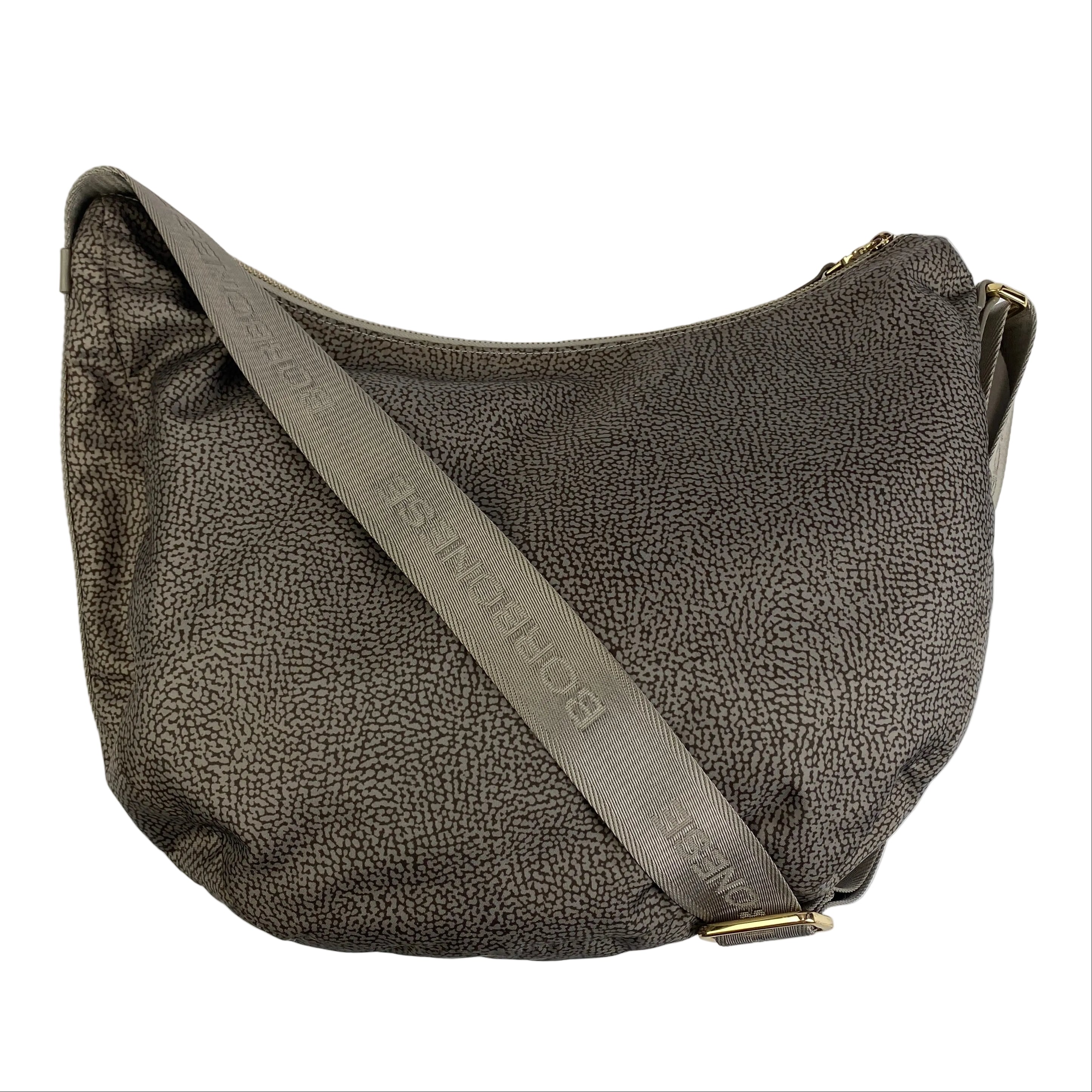 Borbonese New £235 Mushroom Print Nylon Luna Messenger Bag