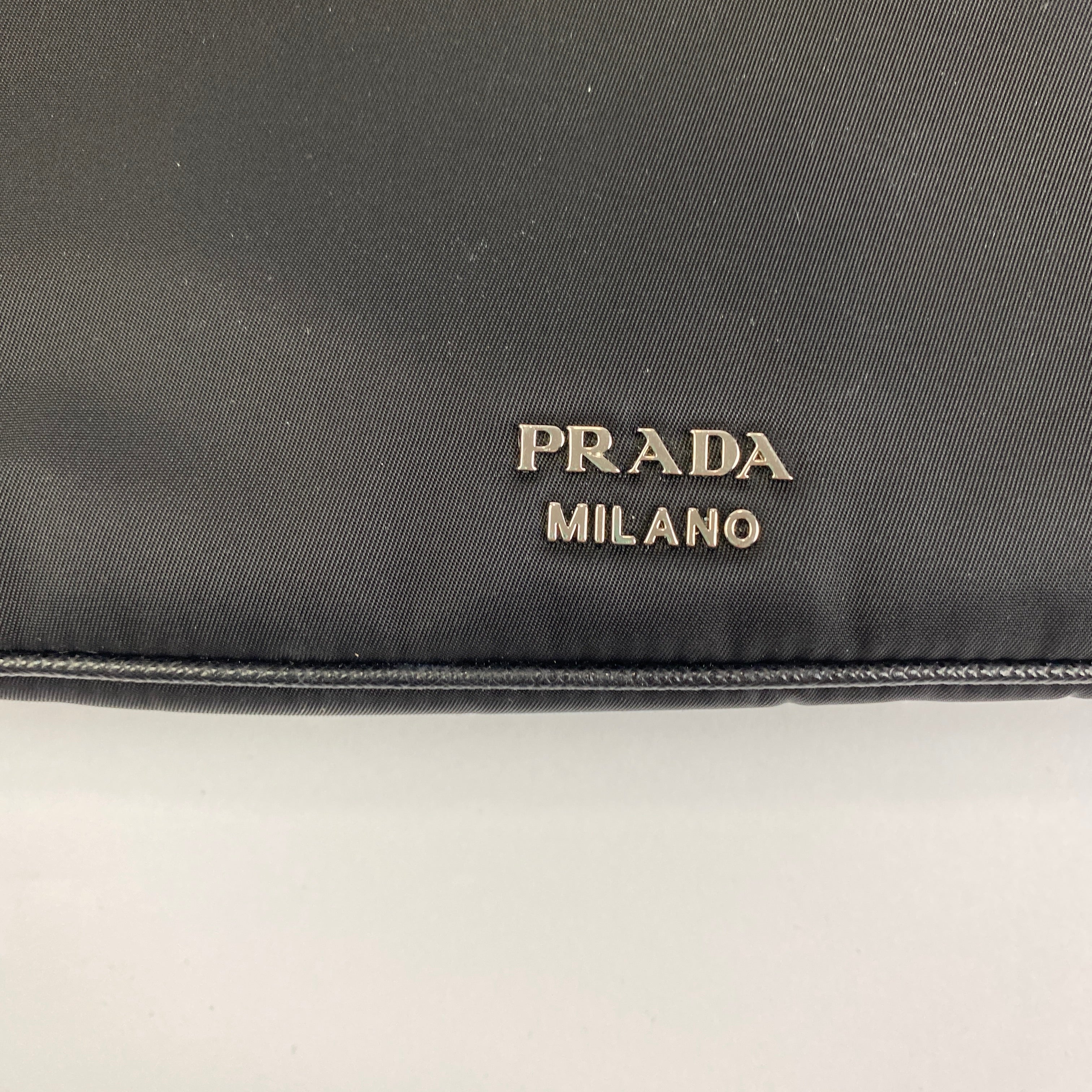 Prada Black Nylon & Saffiano Envelope Bag