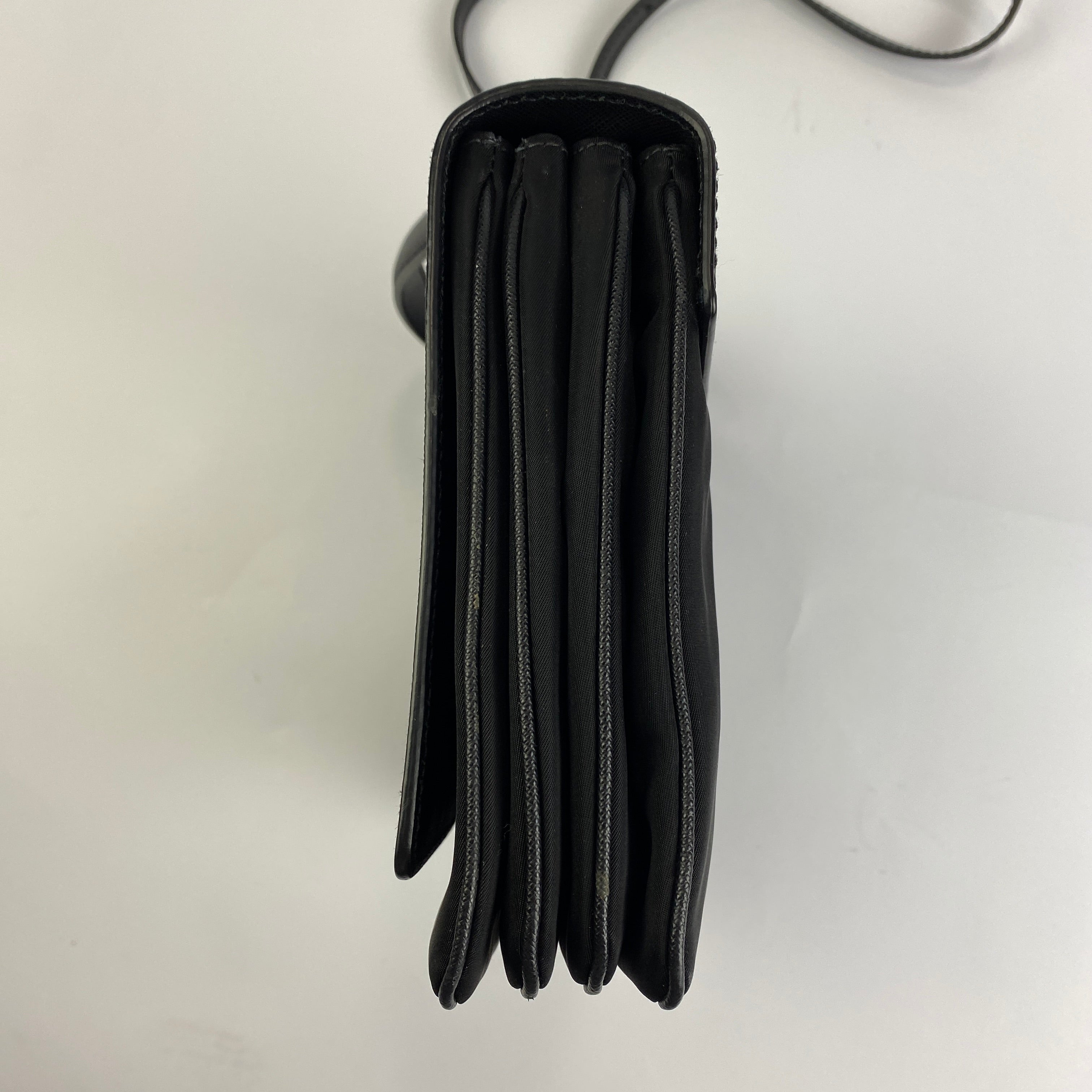 Prada Black Nylon & Saffiano Envelope Bag