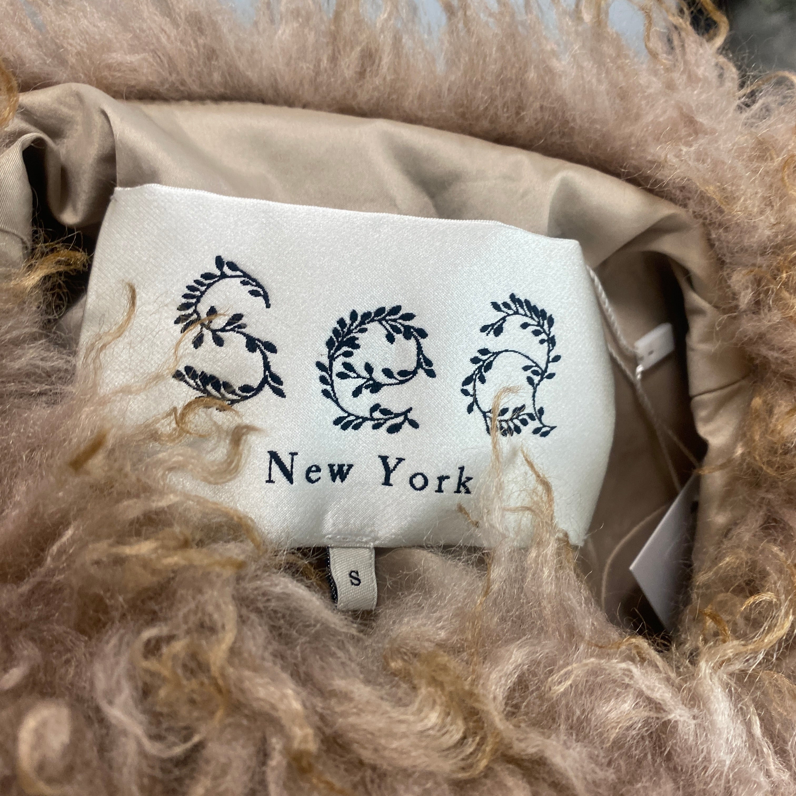 Sea New York New £650 Fawn Shaggy Fifi Faux Fur Jacket S