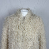 Frame Cream Faux Fur Shearling Jacket S
