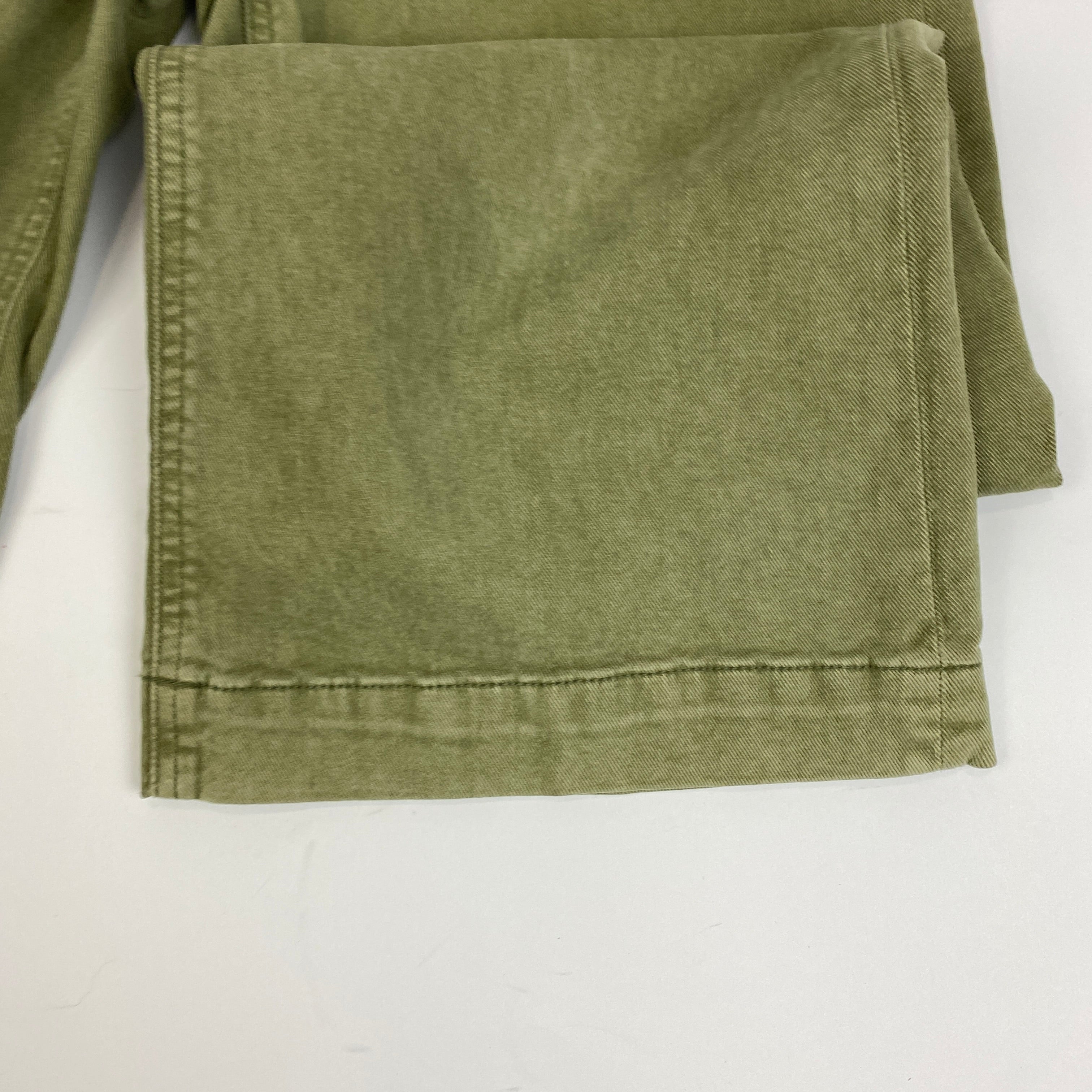 Paige £258 Pale Olive Anessa Crop Jeans 26