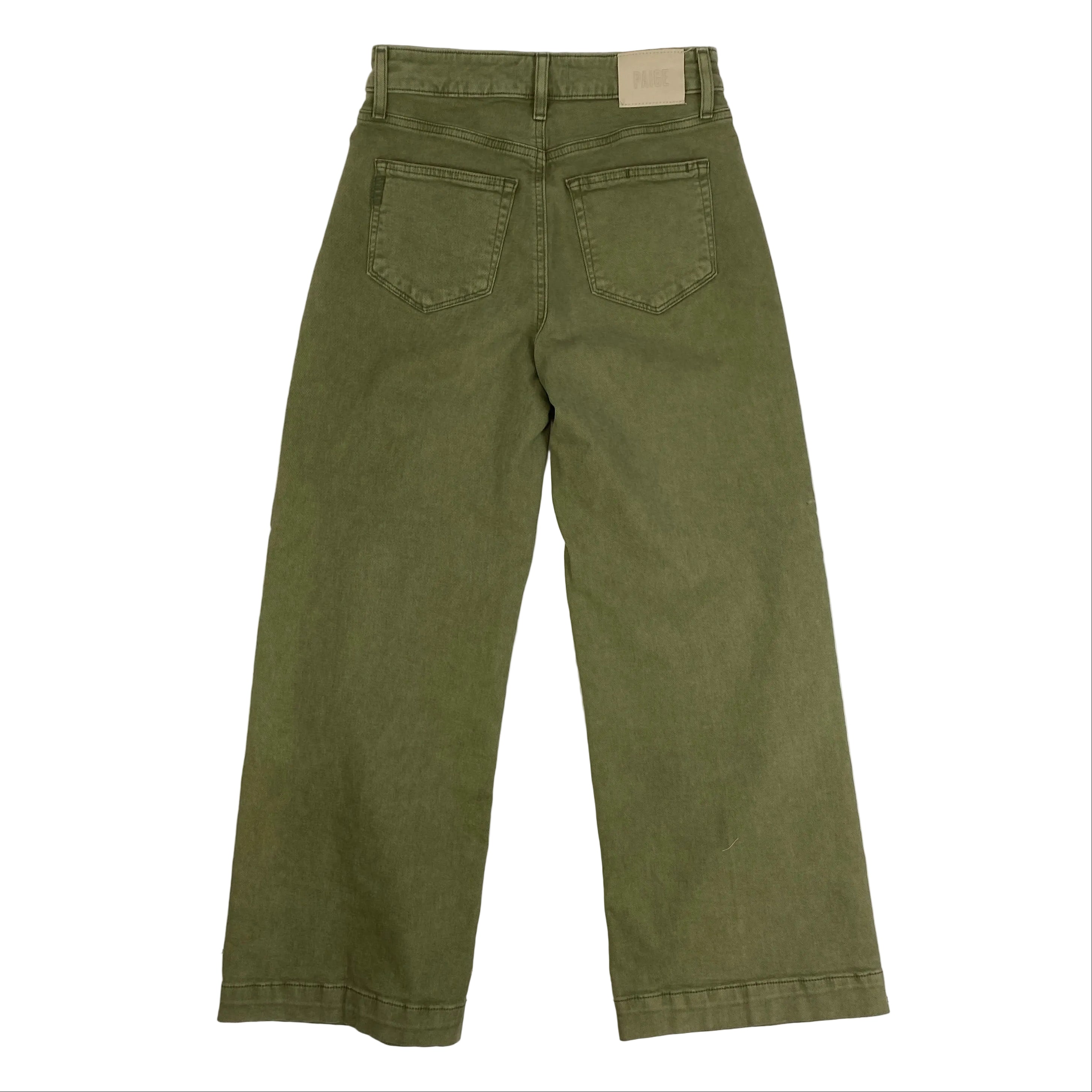 Paige £258 Pale Olive Anessa Crop Jeans 26