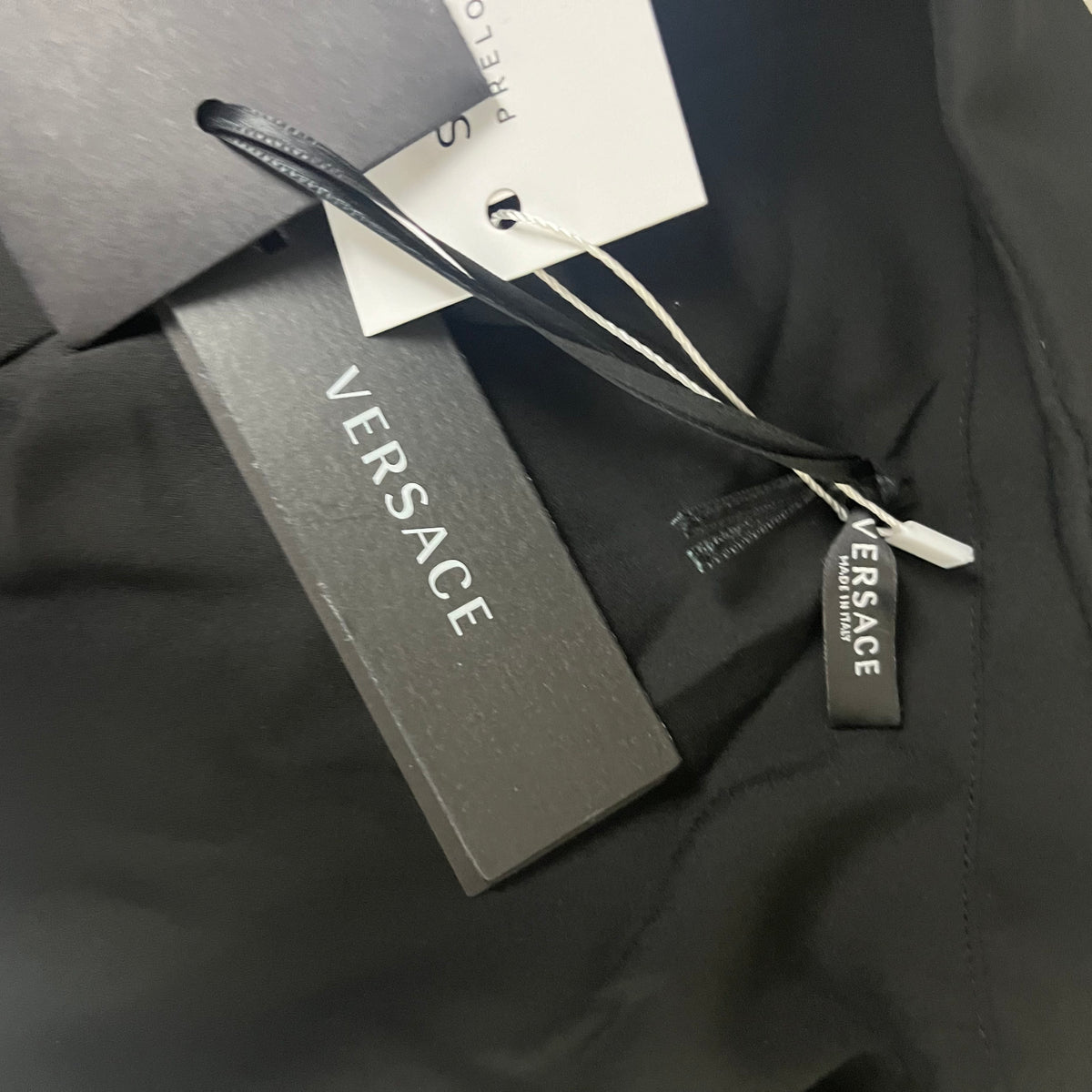 Versace Brand New £840 Black Medusa Zippered & Ruched Top M