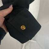 Versace Brand New £840 Black Medusa Zippered & Ruched Top M