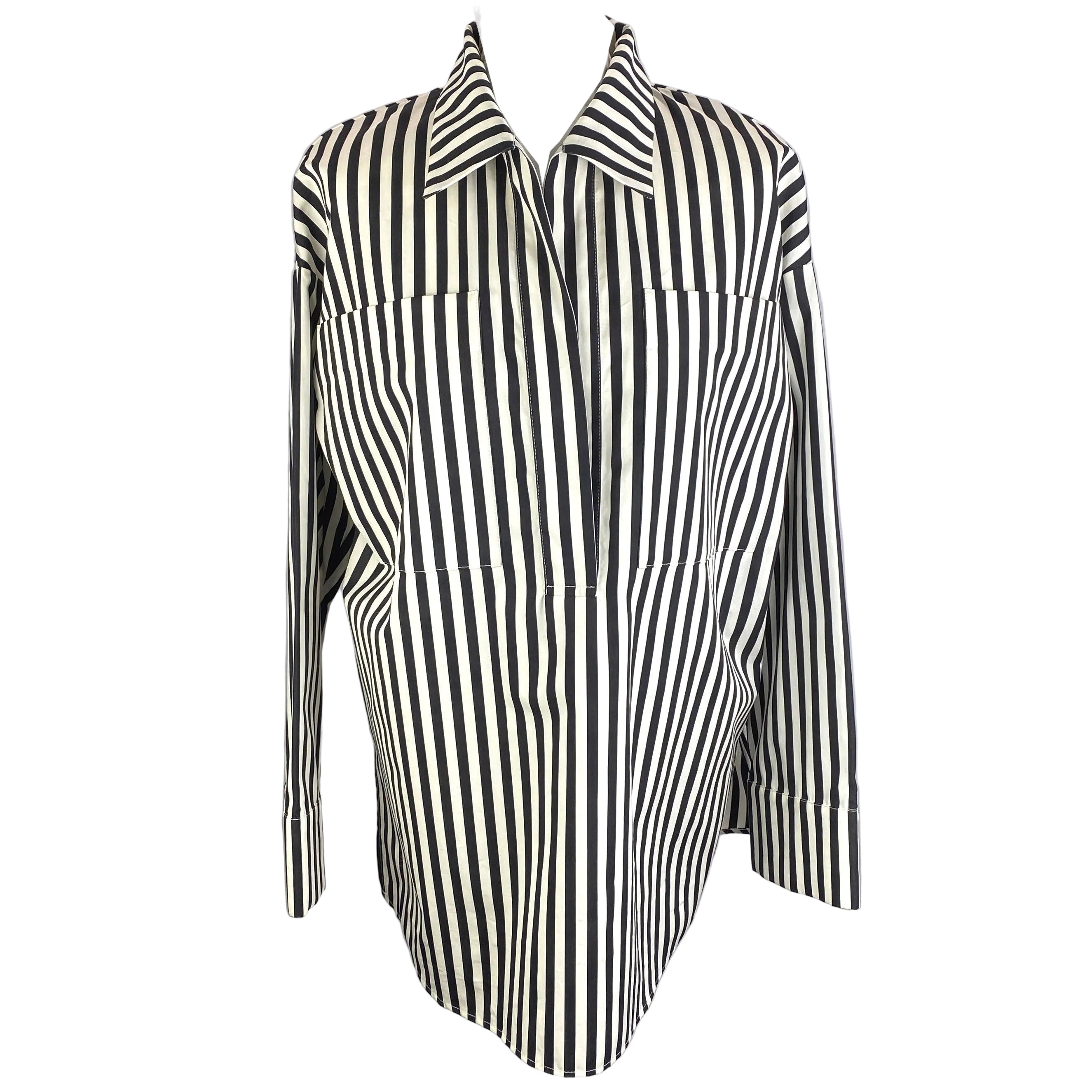 Tove New £365 Black Stripe Cotton James Tunic Top XS-L