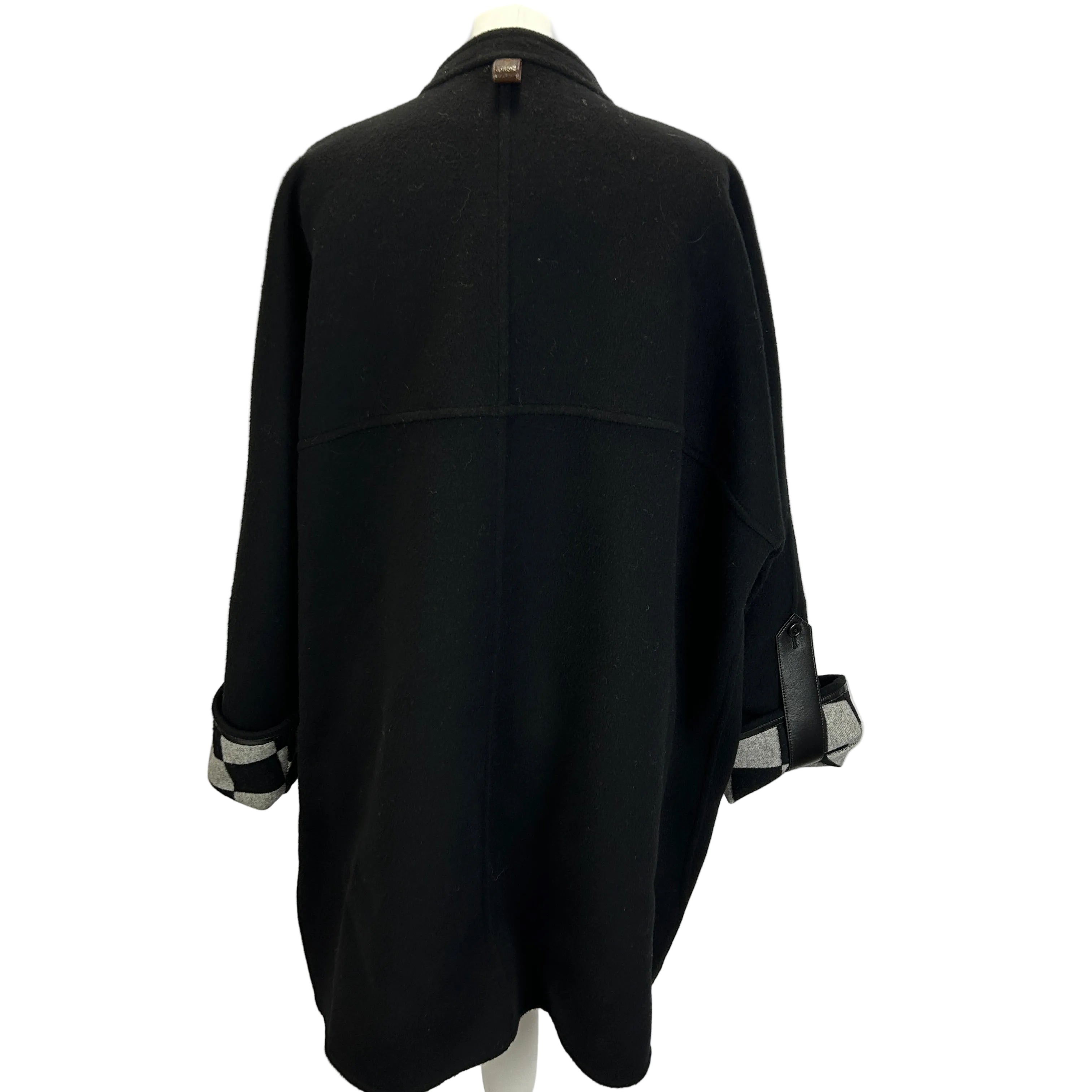 Louis Vuitton New £4250 Black & Daimer Print  Coat M/L/XL