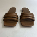 Vince Brand New Tan Leather Flat Sandals 38.5