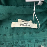 Isabel Marant Etoile Emerald Tufted Cotton Frill Shirt S