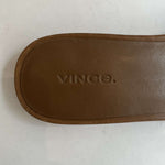 Vince Brand New Tan Leather Flat Sandals 38.5