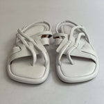 Clergerie White Leather Strappy Sandals 40.5