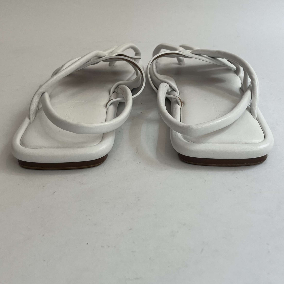 Clergerie White Leather Strappy Sandals 40.5