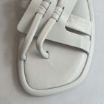 Clergerie White Leather Strappy Sandals 40.5