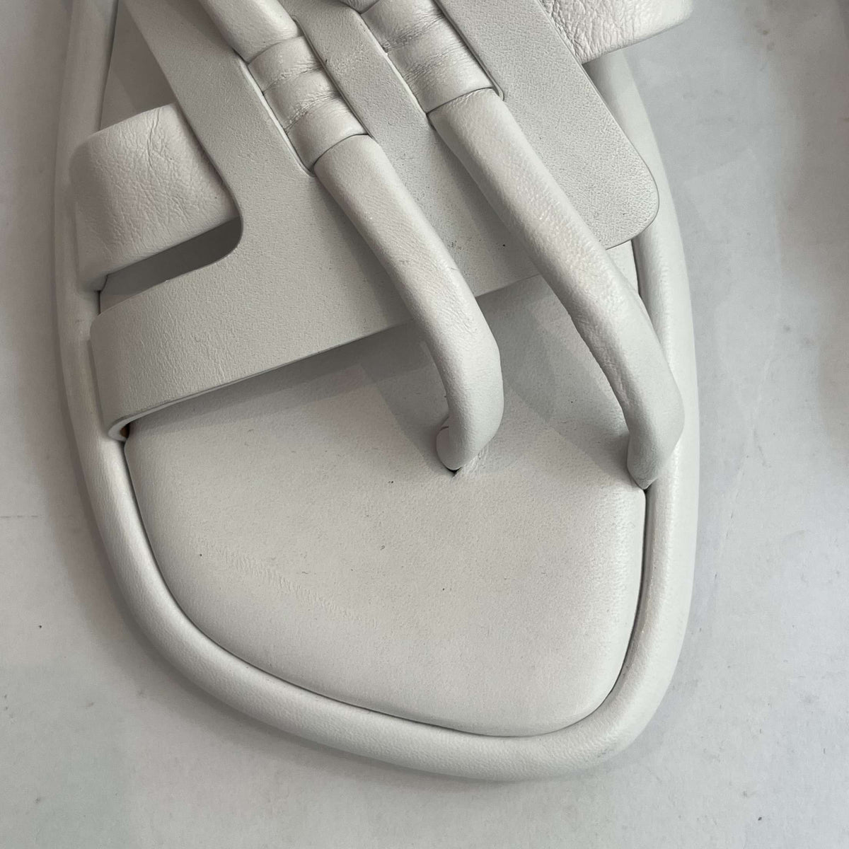 Clergerie White Leather Strappy Sandals 40.5