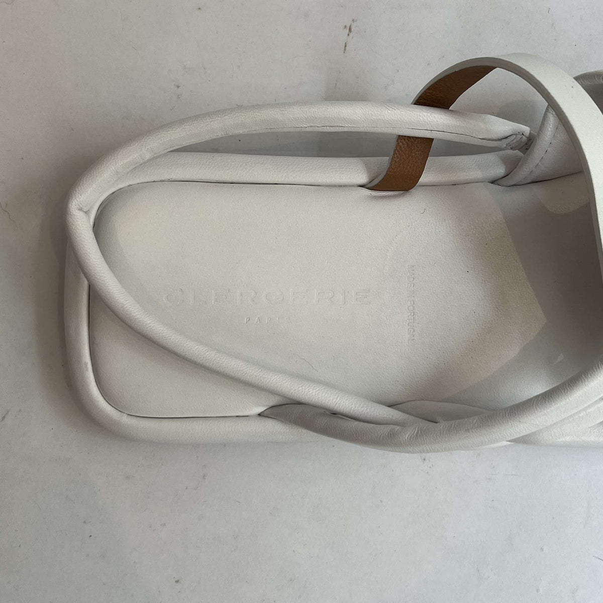 Clergerie White Leather Strappy Sandals 40.5