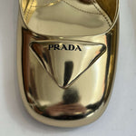 Prada £930 Gold Metallic Slingback Pump 39