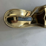 Prada £930 Gold Metallic Slingback Pump 39