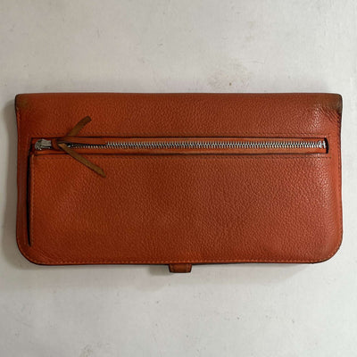 Hermes Orange Dogon Leather Wallet