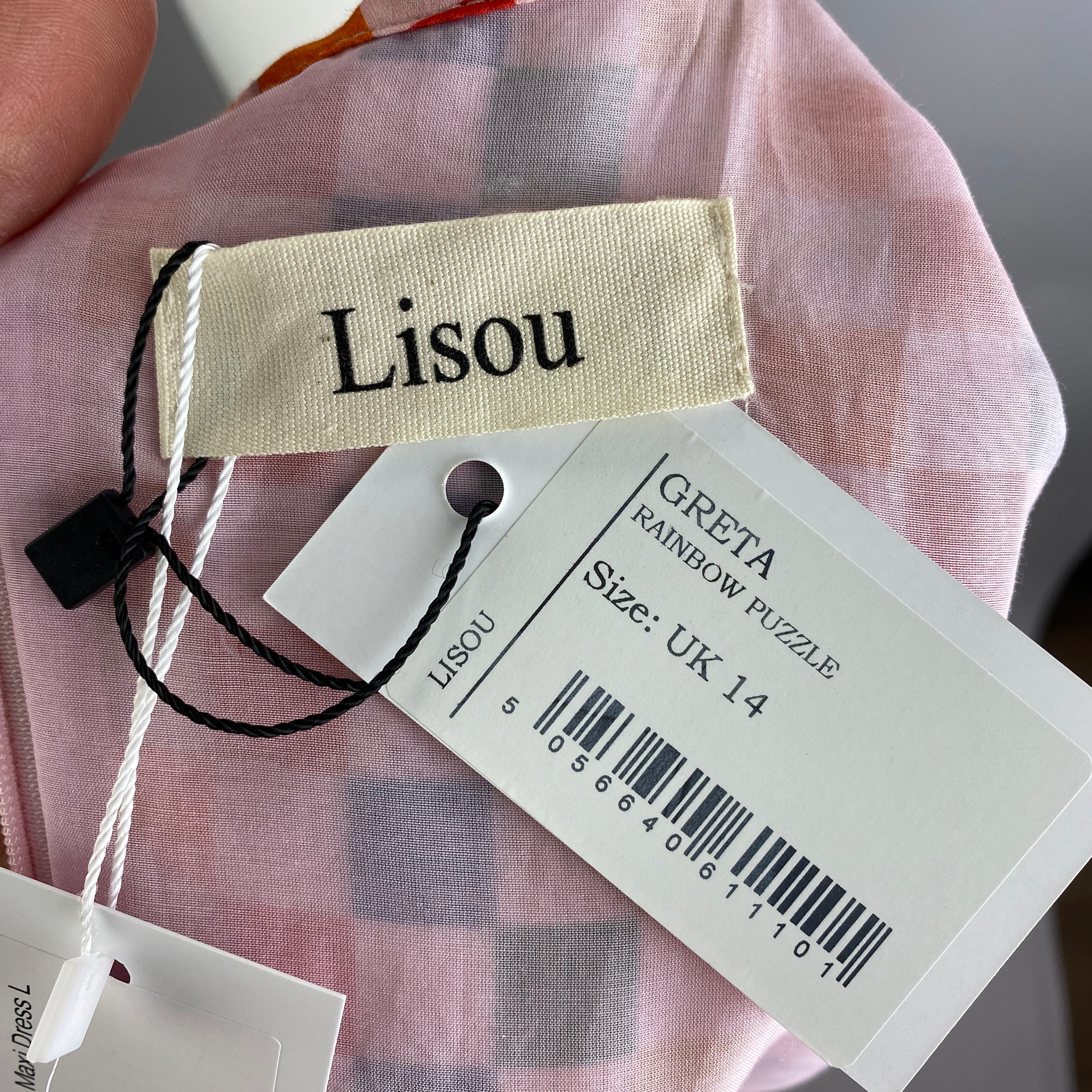 Lisou New Rainbow Puzzle Greta Maxi Dress L