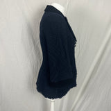 Chanel Navy Sparkle Wool & Silk Tuxedo Jacket XS/XXS