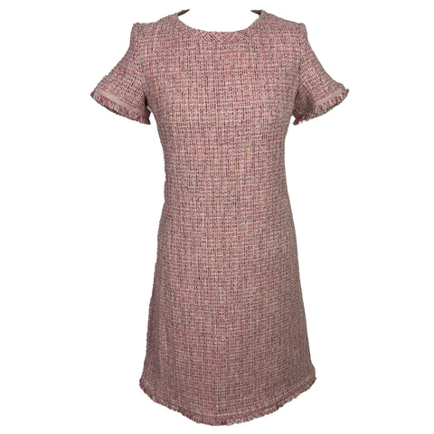 Weekend Max Mara Brand New £256 Pink Tweed Shift Dress XS