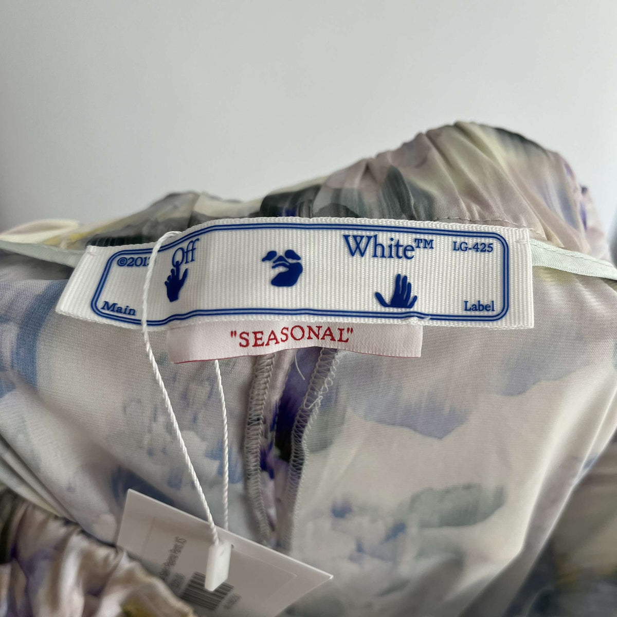 Off-White £650 Chine Satin Pajama Pants XS