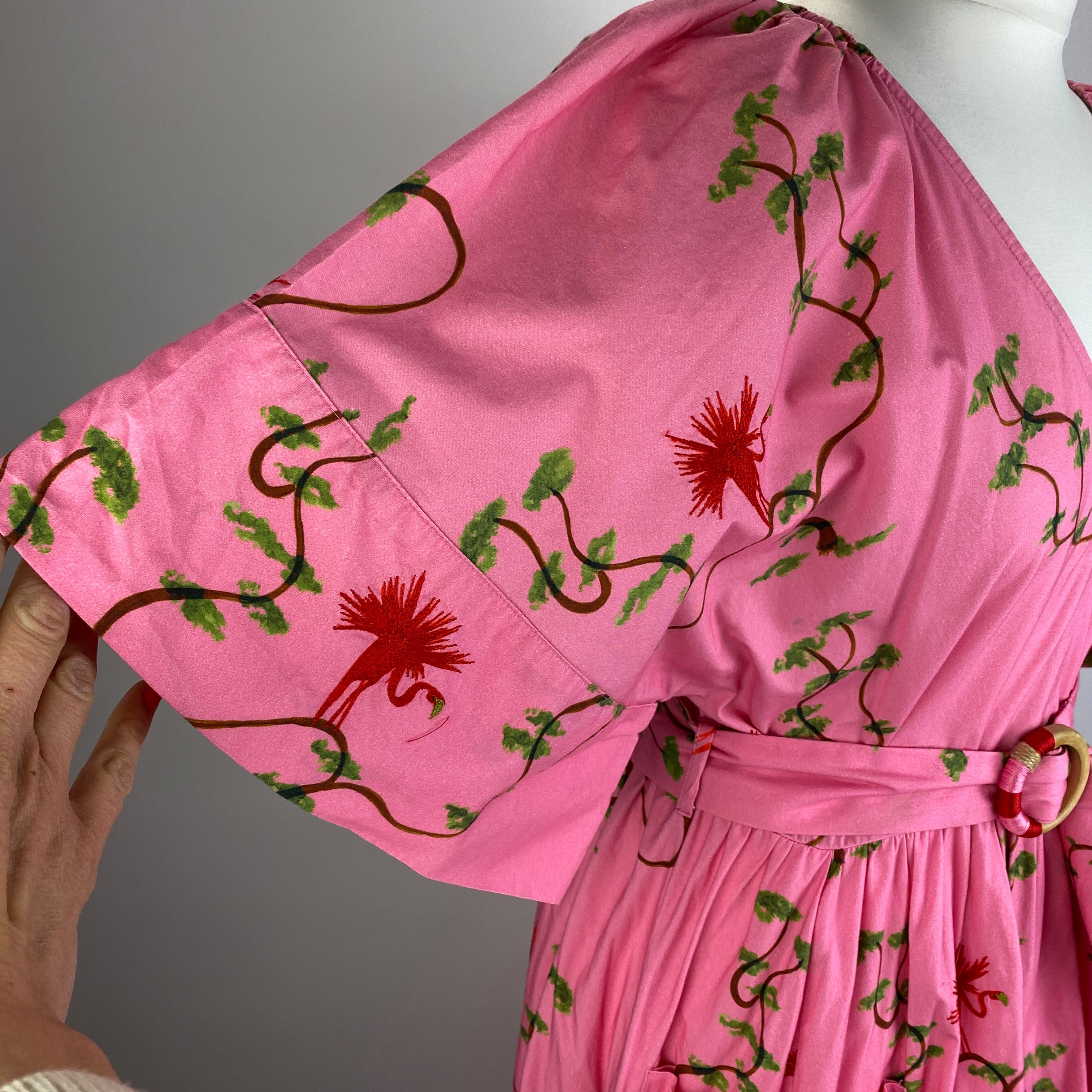 Hayley Menzies £450 Pink Print Memories of Utopia Maxi Dress L