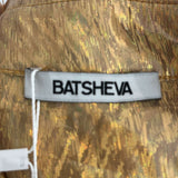 Bathsheva £270 Gold Holographic Prairie Dress XS