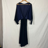 Victoria Beckham Black & Navy Silky Knit Dress XS