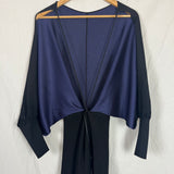 Victoria Beckham Black & Navy Silky Knit Dress XS