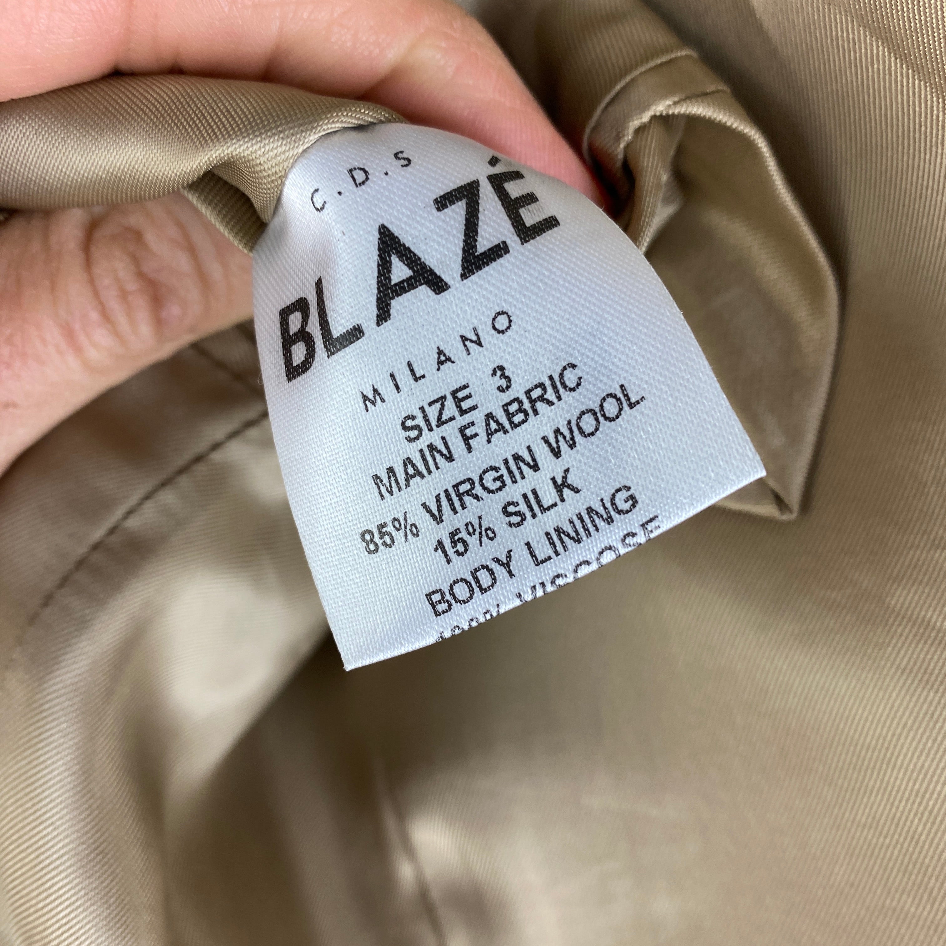 Blaze Milano £1475 Yellow Check Wool & Silk Everynight Blazer M