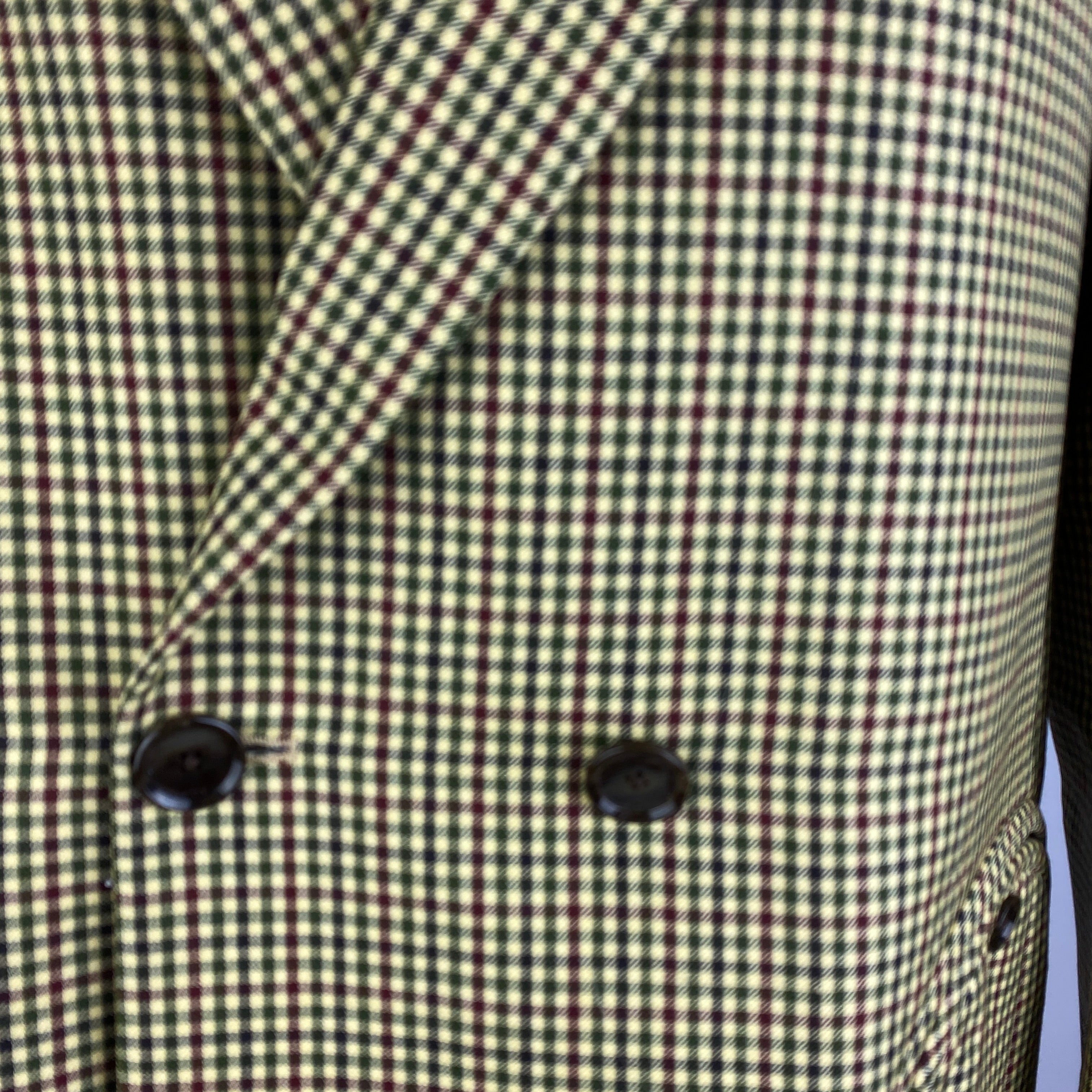 Blaze Milano £1475 Yellow Check Wool & Silk Everynight Blazer M
