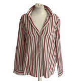 Vanessa Bruno Red & Black Stripe Linen Shirt S