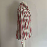 Vanessa Bruno Red & Black Stripe Linen Shirt S