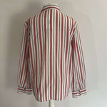 Vanessa Bruno Red & Black Stripe Linen Shirt S