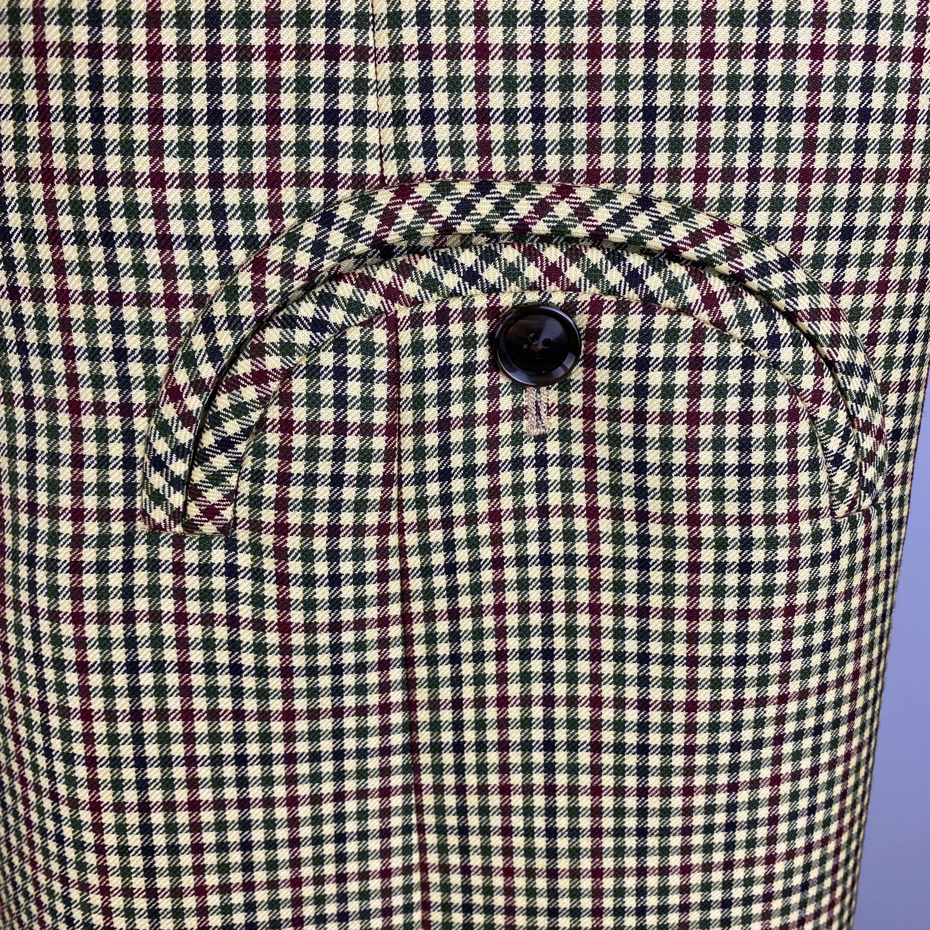 Blaze Milano £1475 Yellow Check Wool & Silk Everynight Blazer M